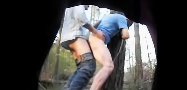  Truckers fucking in the woods caught on hidden cam - hornycamguys.com